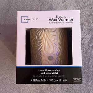 🆕 Mainstays Embossed Electric Wax Warmer - Cream
